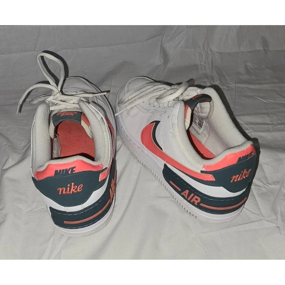 Women's Nike Air Force‎ 1 White pink shoes size 9.5